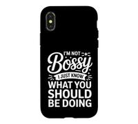 Carcasa para iPhone X/XS No Soy mandón, Solo sé lo Que deberías Estar Haciendo Gracioso