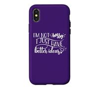 Carcasa para iPhone X/XS No Soy mandona Solo Tengo Mejores Ideas Funny Lightbulb Meme
