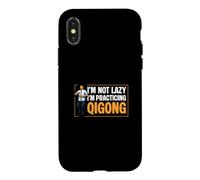 Carcasa para iPhone X/XS No Soy Perezoso Estoy practicando Qigong Divertido Chi Gong Qigong Fan