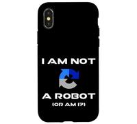 Carcasa para iPhone X/XS No Soy un Robot o lo Soy? Funny Computer Geek Tech AI Future