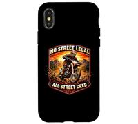 Carcasa para iPhone X/XS No Street Legal All Street Cred Dirt Bike Rider Motocicleta MX