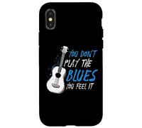 Carcasa para iPhone X/XS No tocas el Blues lo sientes Músico Guitarrista