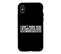 Carcasa para iPhone X/XS No Trabajo aquí Estoy Empleado Aquí Hay una Diferencia