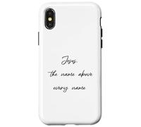 Carcasa para iPhone X/XS Nombre de Jesús sobre Todos los Nombres Regalos Cristianos para el Novio