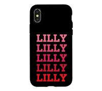 Carcasa para iPhone X/XS Nombre Personalizado Lilly I Love Lilly Vintage