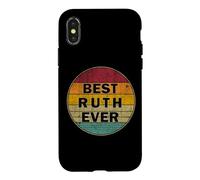 Carcasa para iPhone X/XS Nombre Personalizado Ruth I Love Ruth Retro Vintage Style