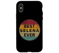 Carcasa para iPhone X/XS Nombre Personalizado Selena I Love Selena Retro Vintage Style