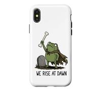 Carcasa para iPhone X/XS Nos levantamos al Amanecer Temporada Espeluznante Rana Meme Zombie Halloween
