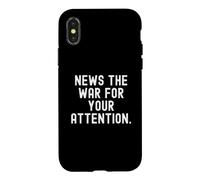 Carcasa para iPhone X/XS Noticias la Guerra por su atención Witty Observational