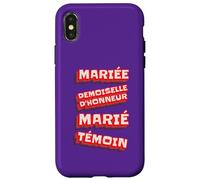 Carcasa para iPhone X/XS Novia Dama De Honor Marido Testigo Día de la Boda