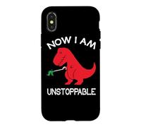 Carcasa para iPhone X/XS Now I'm Unstoppable - Funny T-Rex Dinosaur