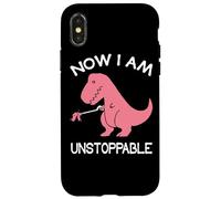 Carcasa para iPhone X/XS Now I'm Unstoppable - Funny T-Rex Dinosaur