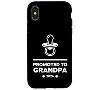 Carcasa para iPhone X/XS Nuevo diseño Divertido de Anuncio de Llegada de bebé Grandpa EST 2026