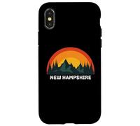 Carcasa para iPhone X/XS Nuevo Hampshire Vintage Sunset 80s Retro Summer State USA