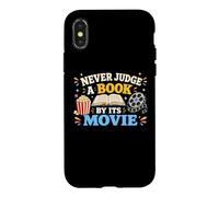 Carcasa para iPhone X/XS Nunca juzgues un Libro Película Lectura Humor