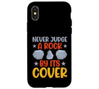 Carcasa para iPhone X/XS Nunca juzgues una Roca por su Juego de Palabras de geología de Portada