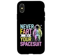 Carcasa para iPhone X/XS Nunca te Tires un Pedo en tu Traje Espacial Astronauta Divertido