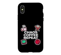 Carcasa para iPhone X/XS Nurse Life Chaos Coffee Repeat ER Medical