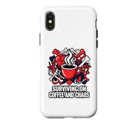 Carcasa para iPhone X/XS Nurse Life Surviving On Coffee and Chaos ER