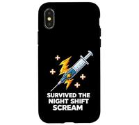 Carcasa para iPhone X/XS Nurse Survived The Night Shift Scream
