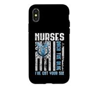 Carcasa para iPhone X/XS Nurses Back The Blue I've Got Your Six - Nurse Show Support