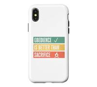 Carcasa para iPhone X/XS Obedience is Better Than Sacrifice Relationship VS Religion