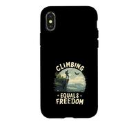Carcasa para iPhone X/XS Objetivos de Climbing Mountain Peak Rock Climbing Summit
