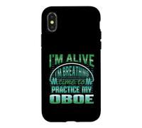 Carcasa para iPhone X/XS Oboe Jugador Humor Oboísta Músico Viento Madera Doble Caña