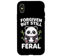 Carcasa para iPhone X/XS Obra de Arte Kawaii de Panda gordito perdonado Pero todavía Salvaje
