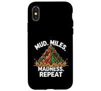 Carcasa para iPhone X/XS Obstacle Course Racing Mud Miles Madness Repeat