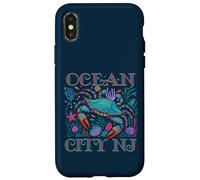 Carcasa para iPhone X/XS Ocean City NJ Colorido Azul Crab Verano Playa