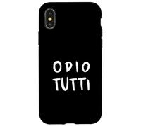 Carcasa para iPhone X/XS Odio Tutti, dal Primo all'ultimo. Divertente Sarcasmo vZC_W