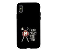 Carcasa para iPhone X/XS Odontólogo forense Investigador Dental Laboratorio de Crimen Regalo