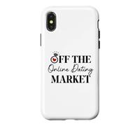 Carcasa para iPhone X/XS Off The Online Dating Market Bridal Shower Bride Newlywed