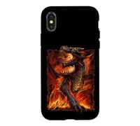 Carcasa para iPhone X/XS Oficial Spiral Draconis Flame Gothic Fantasy