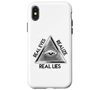 Carcasa para iPhone X/XS Ojo Que Todo lo ve - 'Los Ojos Reales se Dan Cuenta de la pirámide de mentiras Reales