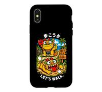 Carcasa para iPhone X/XS Okinawa japonés Shisa Beach Path Kawaii Kanji Souvenir