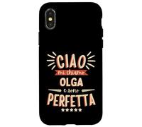 Carcasa para iPhone X/XS Olga Idea Regalo Personalizzata Amica Nome Divertente