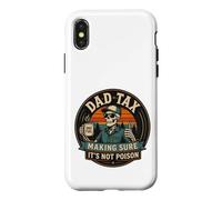 Carcasa para iPhone X/XS ON Back Dad Tax Asegurándose de Que no Sea Veneno Esqueleto papá impuesto