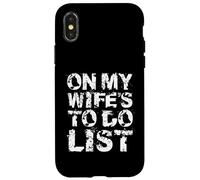 Carcasa para iPhone X/XS On My Wife'S Do Task List Funny Husband Marriage Humor