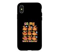 Carcasa para iPhone X/XS On My Wurst Behavior Oktoberfest Shirt Funny Bratwurst