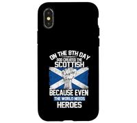 Carcasa para iPhone X/XS On The Eighth Day God Created The Scottish Pride Heroes