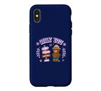 Carcasa para iPhone X/XS Only You Cute Smokey Bear & Hiking Signposts