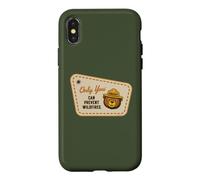 Carcasa para iPhone X/XS Only You Park Style Smokey Bear Sign Cute Graphic