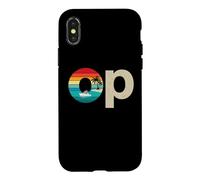 Carcasa para iPhone X/XS Op Ocean Vintage Pacific Ocean Beach Sun Palm Trees Retro
