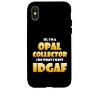 Carcasa para iPhone X/XS Opal Collector Idgaf Rock Hound Australia Black Opal Mining