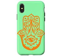 Carcasa para iPhone X/XS Orange Hamsa Yoga Mediación