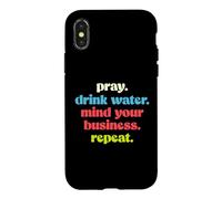 Carcasa para iPhone X/XS Orar Beber Agua Mente Su Negocio Repetir Emprendedor