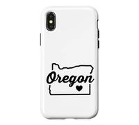 Carcasa para iPhone X/XS Oregon State Outline Vintage Love America Home