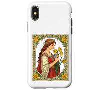 Carcasa para iPhone X/XS Orgullo Art Nouveau St Davids Day